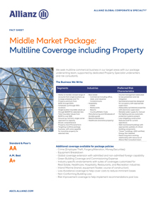 Middle Market Package - Multiline coverage including Property