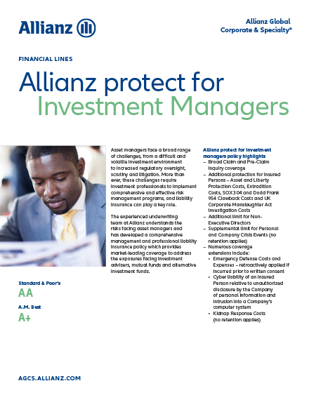 Investment managers protect