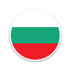 Ein runder Ausschnitt der Flagge von Bulgarien.