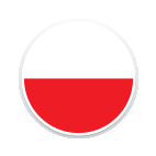 Ein runder Ausschnitt der Flagge von Polen.