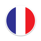 Ein runder Ausschnitt der Flagge von Réunion.