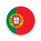Ein runder Ausschnitt der Flagge von Portugal.