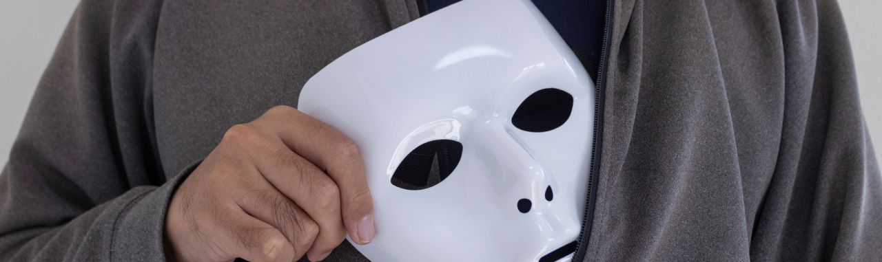 A picture of a man with a mask