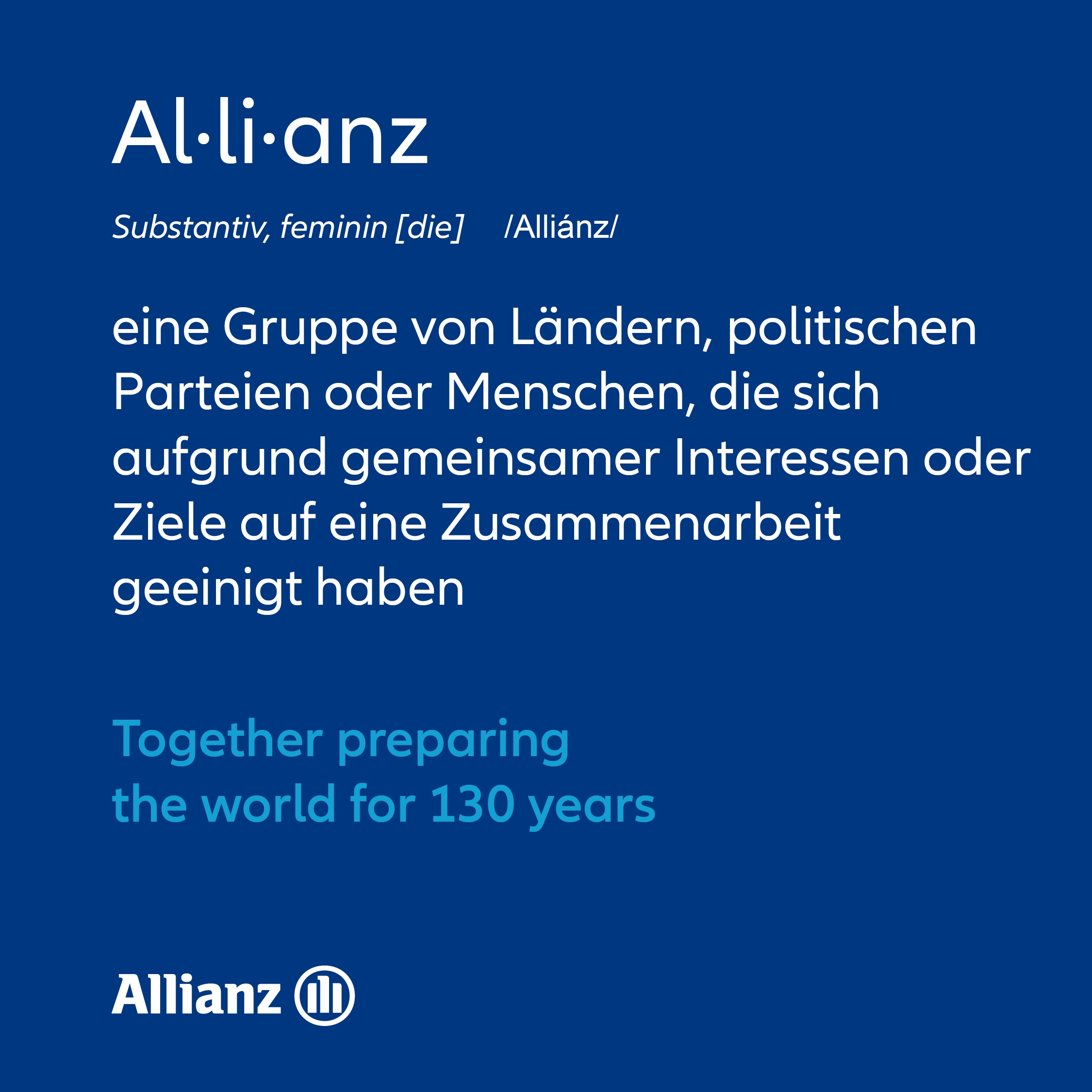 Definition of "alliance": A group of countries, political parties, or people who have agreed to work together because of shared interests or aims.