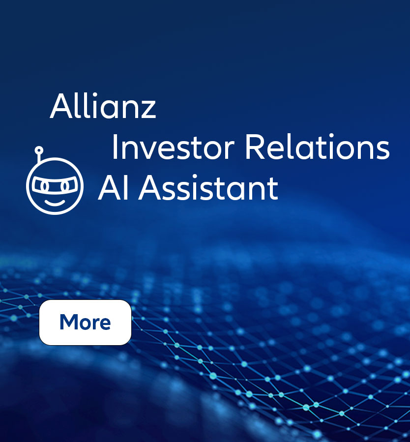 Allianz Investor Relations AI Assistant with CTA to explore more