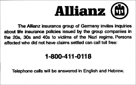 Notice in the New York Times (1997)