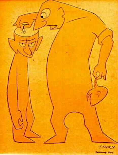 Cartoon on denazificaiton, 1948 (Haus d. Geschichte d. Bundesrepublik Deutschland, Bonn)