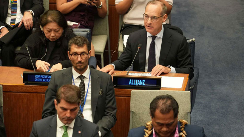 Oliver Bätke at the New York UN Climate Ambition Summit