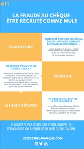 Infographie sur la fraude au chèque être recruté comme mule 