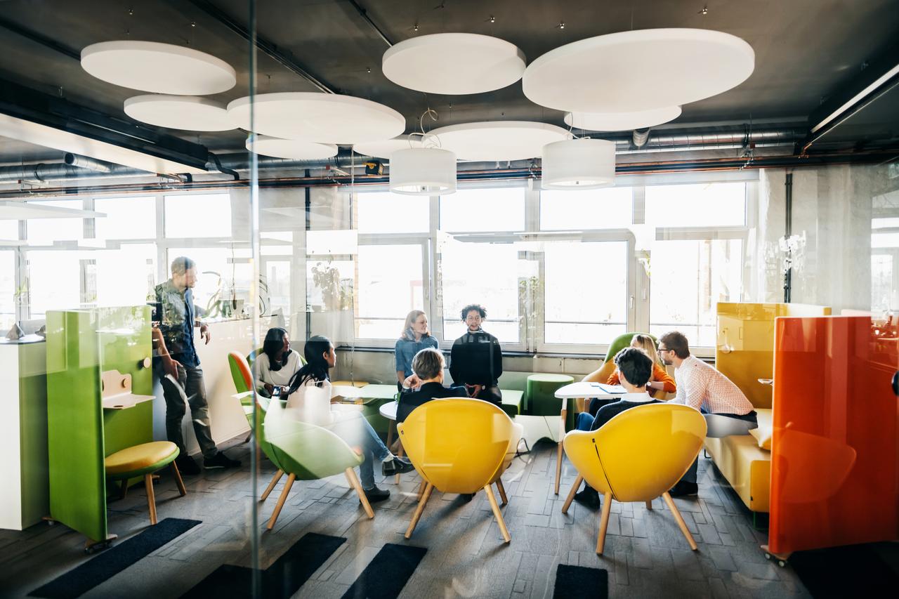 people talking in a meeting room