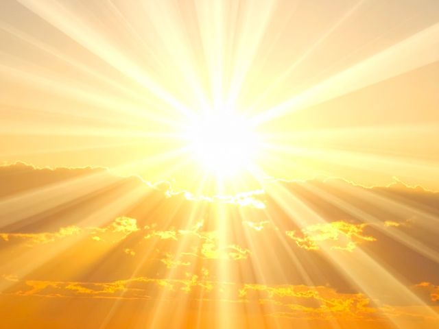 Sole che sta per tramontare
