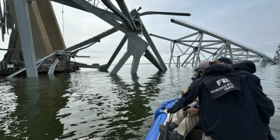 Image of the Baltimore bridge collapse