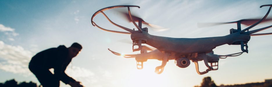 Imagen de un drone volador