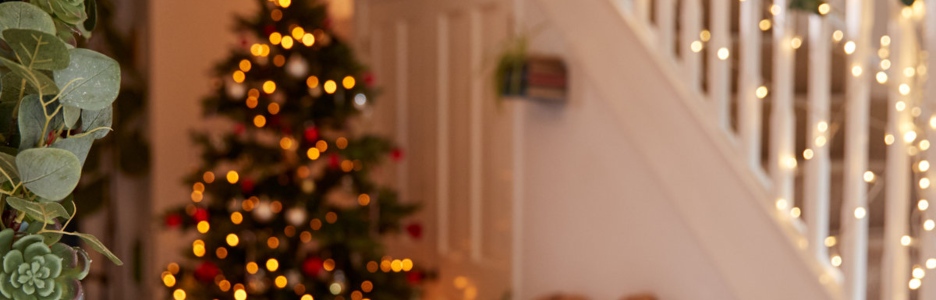 Imagen de un árbol de Navidad en el salón