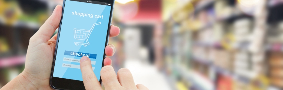 Imagen de una persona comprando en comercio online