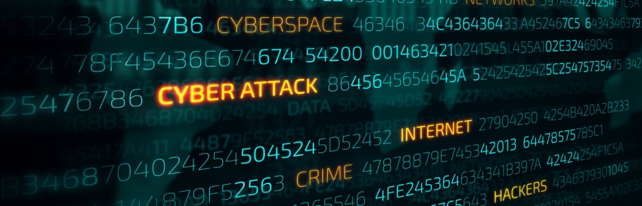 Imagen de una pantalla que pone Cyber Attack en formato de texto